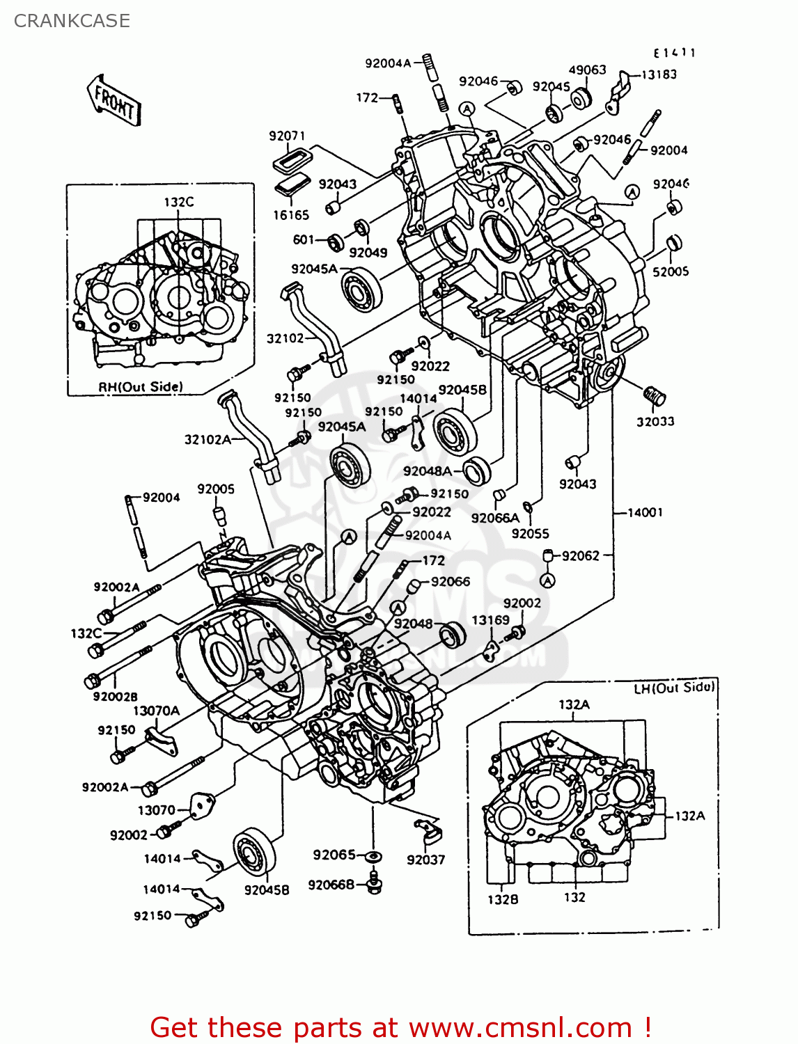CRANKCASE VN1500C3 VULCAN 1500L 1996 USA CALIFORNIA