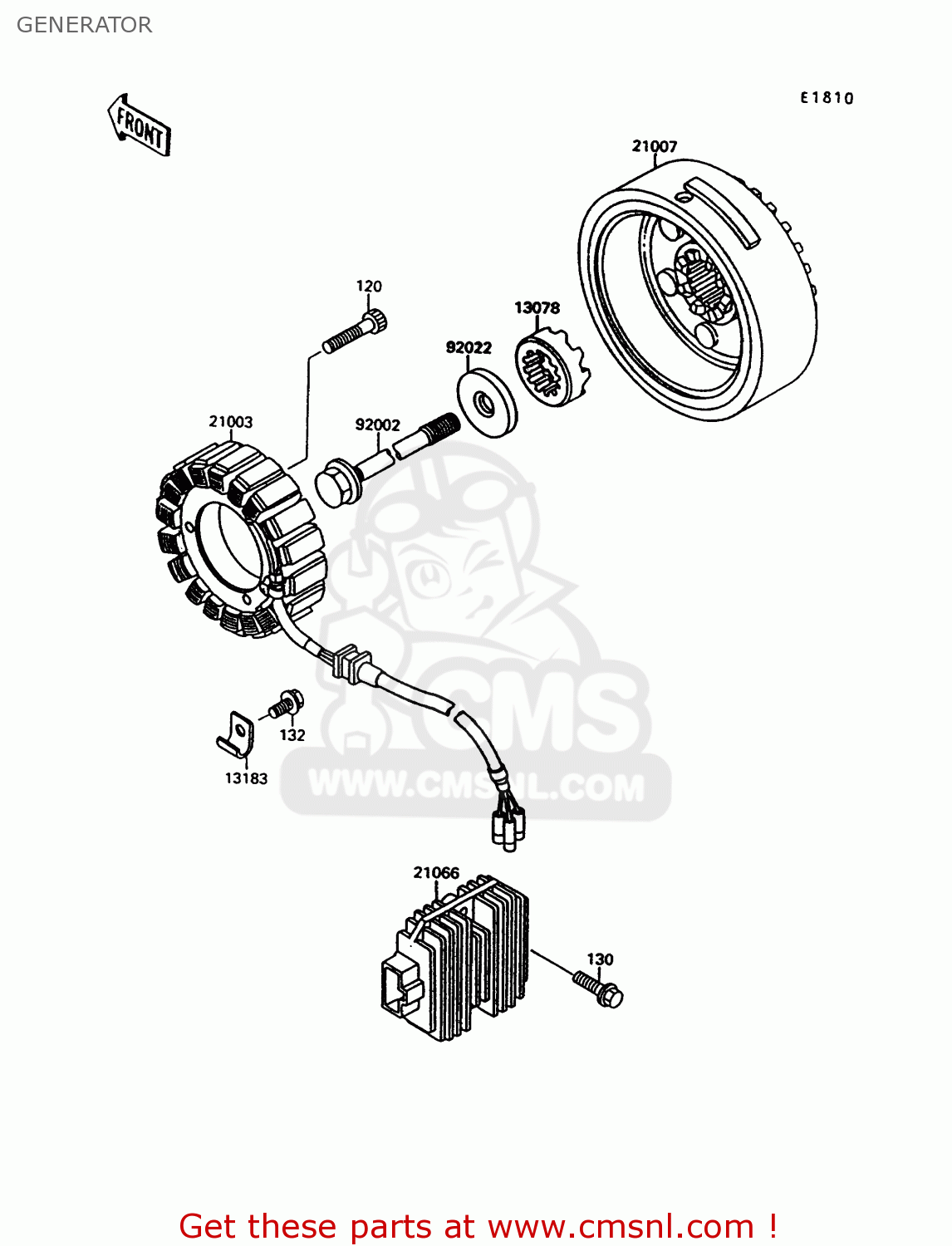 GENERATOR VN1500C3 VULCAN 1500L 1996 USA CALIFORNIA