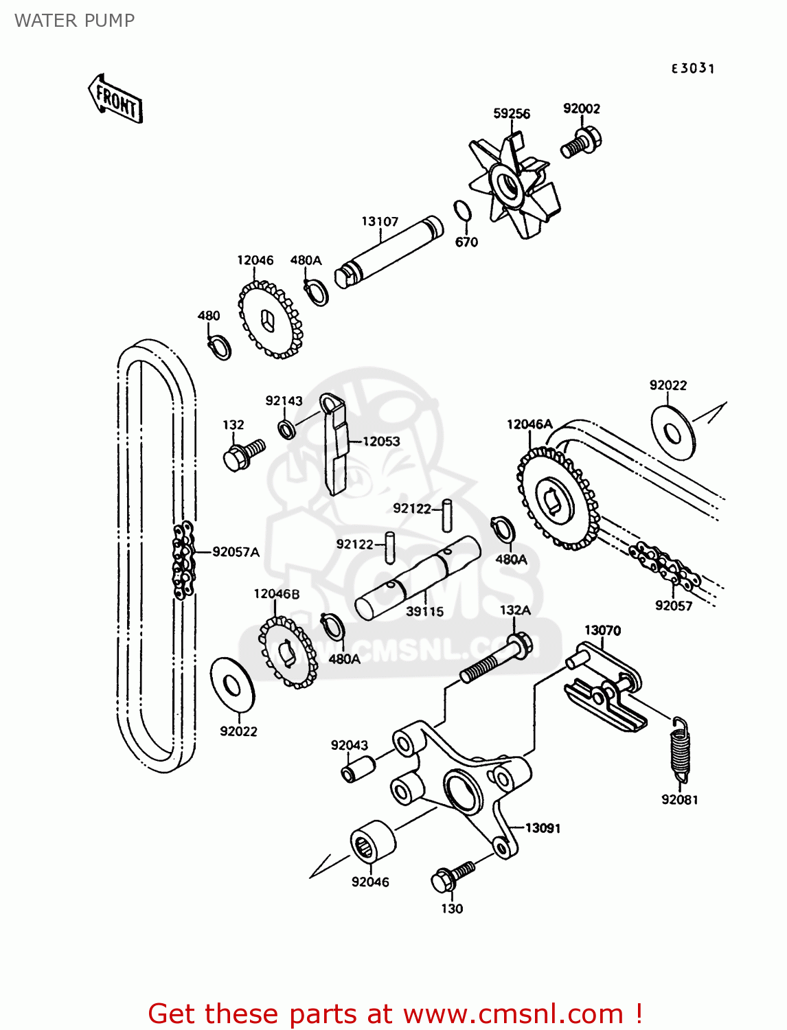 WATER PUMP VN1500C3 VULCAN 1500L 1996 USA CALIFORNIA