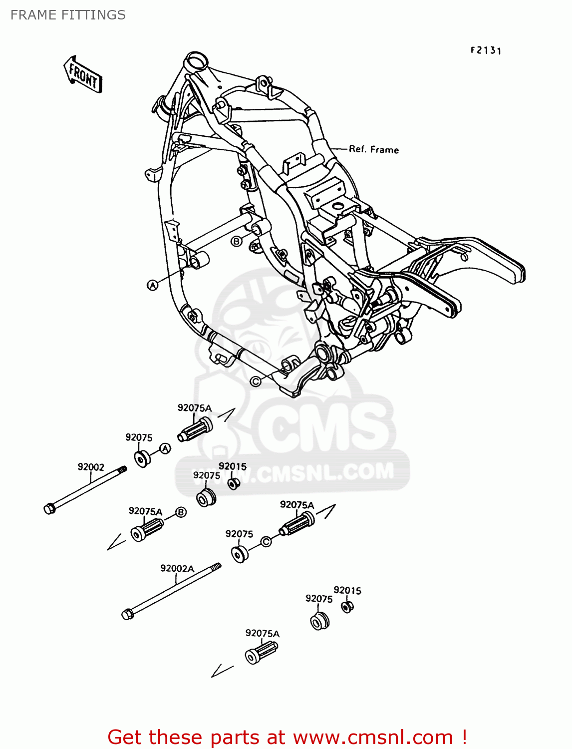FRAME FITTINGS VN1500C3 VULCAN 1500L 1996 USA CALIFORNIA