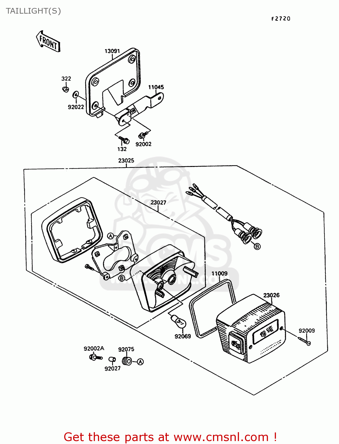 TAILLIGHT(S) VN1500C3 VULCAN 1500L 1996 USA CALIFORNIA
