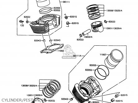 CYLINDER/PISTON(S) - VN1500C3 VULCAN 1500L 1996 USA CALIFORNIA