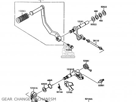 GEAR CHANGE MECHANISM - VN1500C3 VULCAN 1500L 1996 USA CALIFORNIA