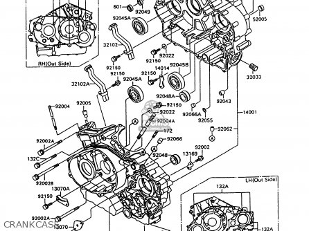CRANKCASE - VN1500C3 VULCAN 1500L 1996 USA CALIFORNIA