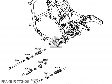 FRAME FITTINGS - VN1500C3 VULCAN 1500L 1996 USA CALIFORNIA