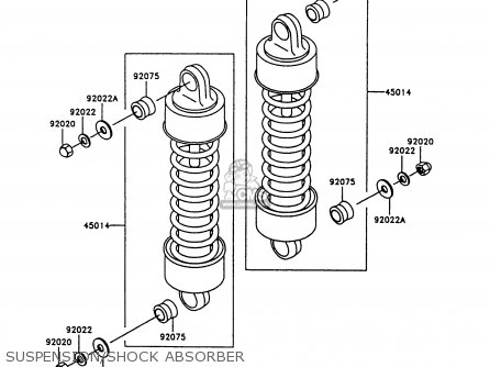 SUSPENSION/SHOCK ABSORBER - VN1500C3 VULCAN 1500L 1996 USA CALIFORNIA