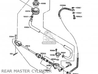 REAR MASTER CYLINDER - VN1500C3 VULCAN 1500L 1996 USA CALIFORNIA