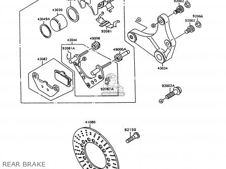 REAR BRAKE - VN1500C3 VULCAN 1500L 1996 USA CALIFORNIA