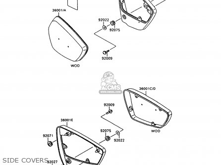 SIDE COVERS - VN1500C3 VULCAN 1500L 1996 USA CALIFORNIA