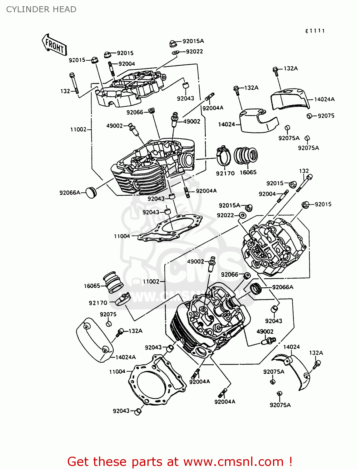 CYLINDER HEAD VN1500C4 VULCAN 1500L 1997 USA CALIFORNIA