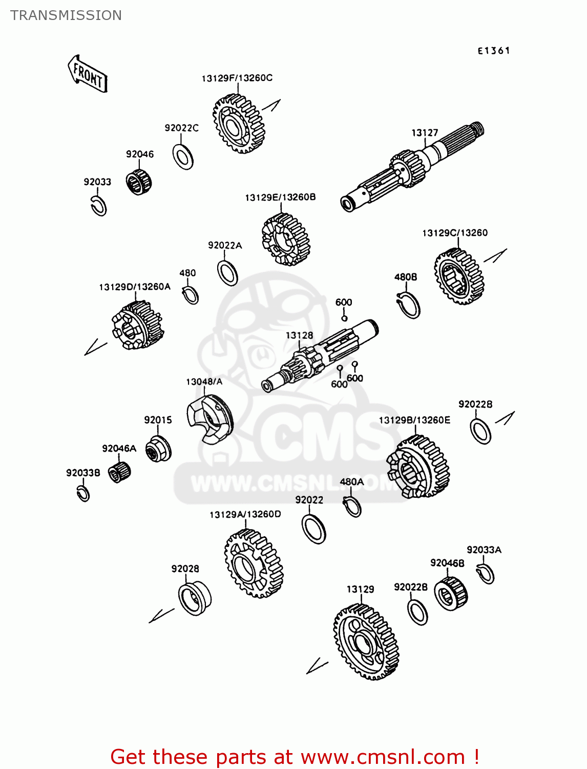 TRANSMISSION VN1500C4 VULCAN 1500L 1997 USA CALIFORNIA