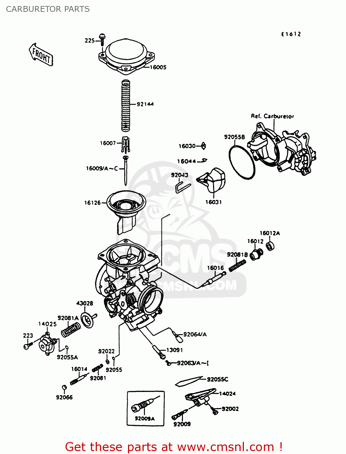 CARBURETOR PARTS VN1500C4 VULCAN 1500L 1997 USA CALIFORNIA