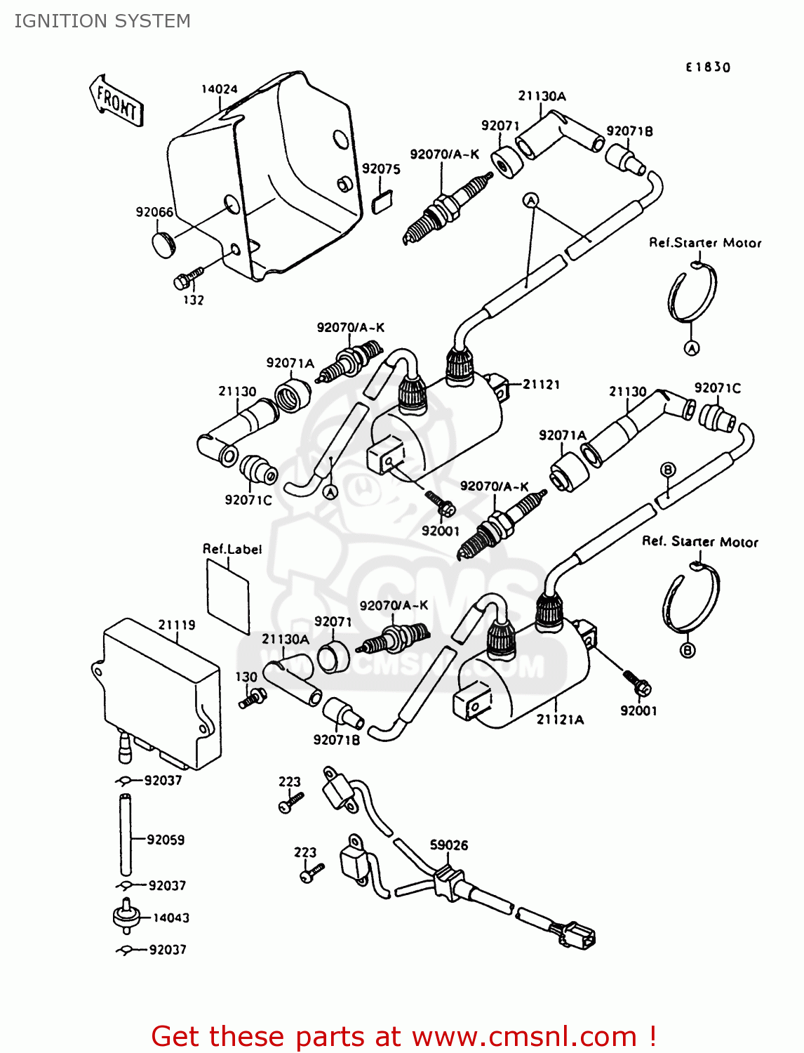 IGNITION SYSTEM VN1500C4 VULCAN 1500L 1997 USA CALIFORNIA