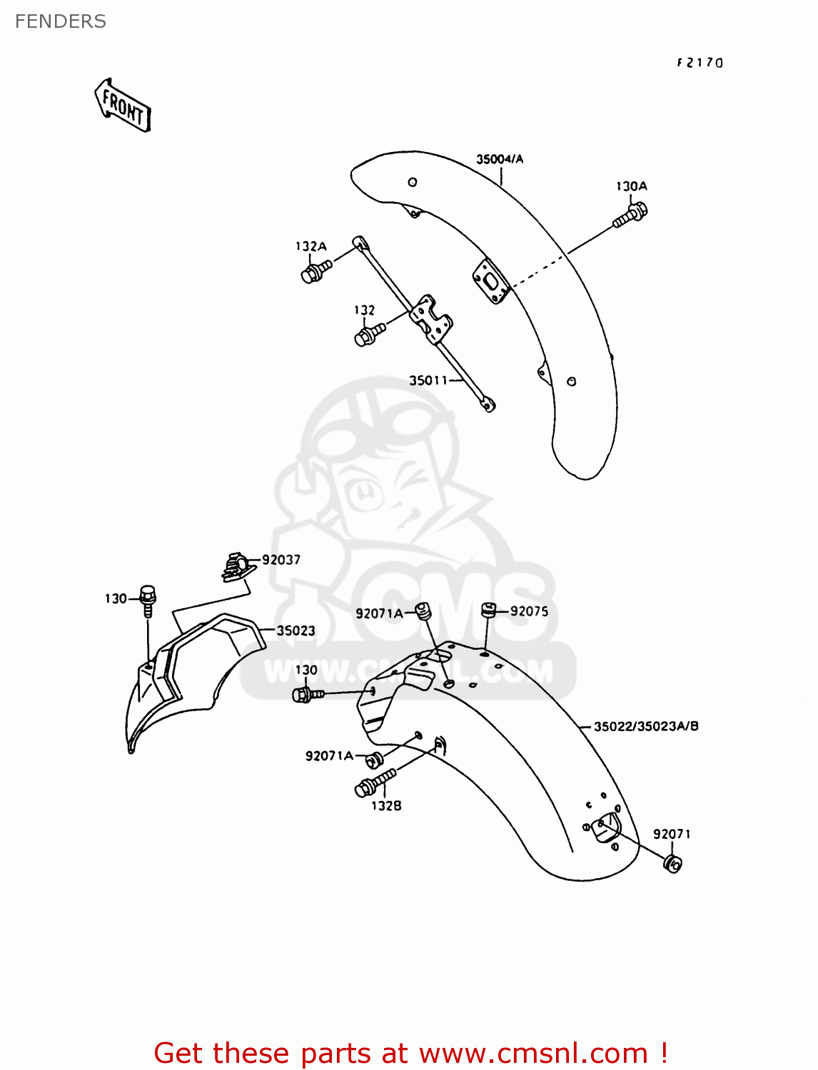 FENDERS VN1500C4 VULCAN 1500L 1997 USA CALIFORNIA