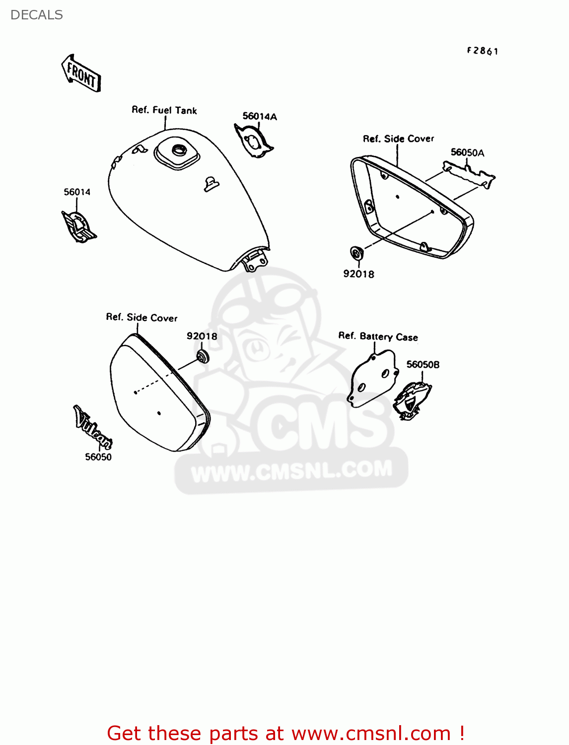 DECALS VN1500C4 VULCAN 1500L 1997 USA CALIFORNIA