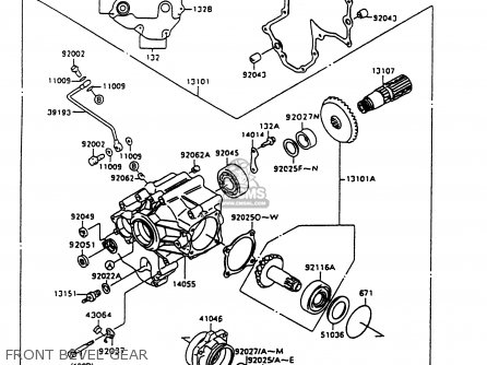 FRONT BEVEL GEAR - VN1500C4 VULCAN 1500L 1997 USA CALIFORNIA
