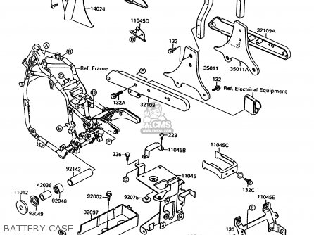 BATTERY CASE - VN1500C4 VULCAN 1500L 1997 USA CALIFORNIA