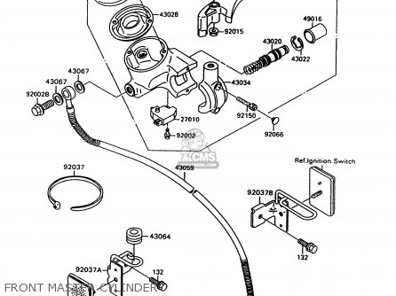 FRONT MASTER CYLINDER - VN1500C4 VULCAN 1500L 1997 USA CALIFORNIA