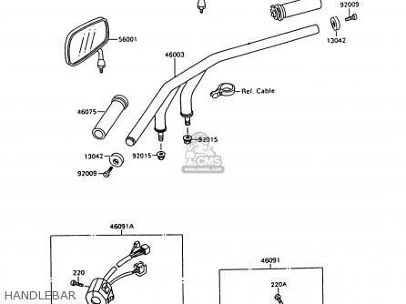 HANDLEBAR - VN1500C4 VULCAN 1500L 1997 USA CALIFORNIA
