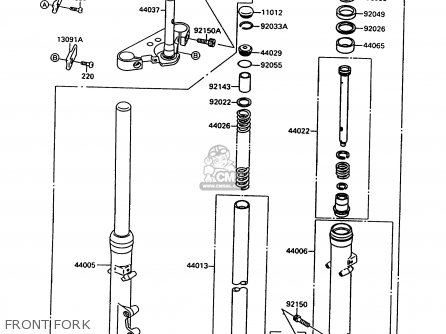 FRONT FORK - VN1500C4 VULCAN 1500L 1997 USA CALIFORNIA