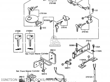 IGNITION SWITCH/LOCKS/REFLECTORS - VN1500C4 VULCAN 1500L 1997 USA CALIFORNIA