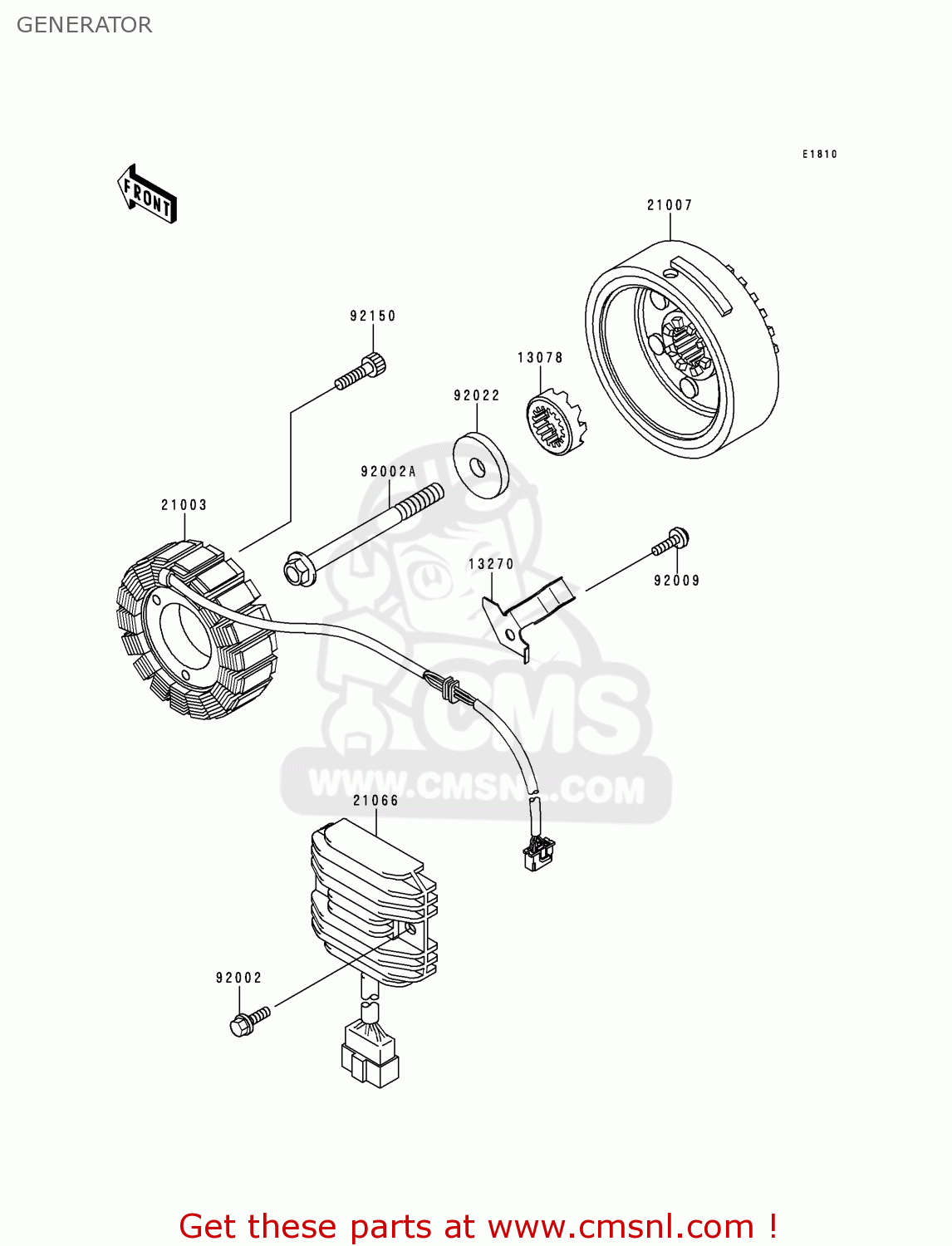 GENERATOR VN1500D1 VN1500 CLASSIC 1996 EU UK FR NL AR FG GR IT NR SD SP ST