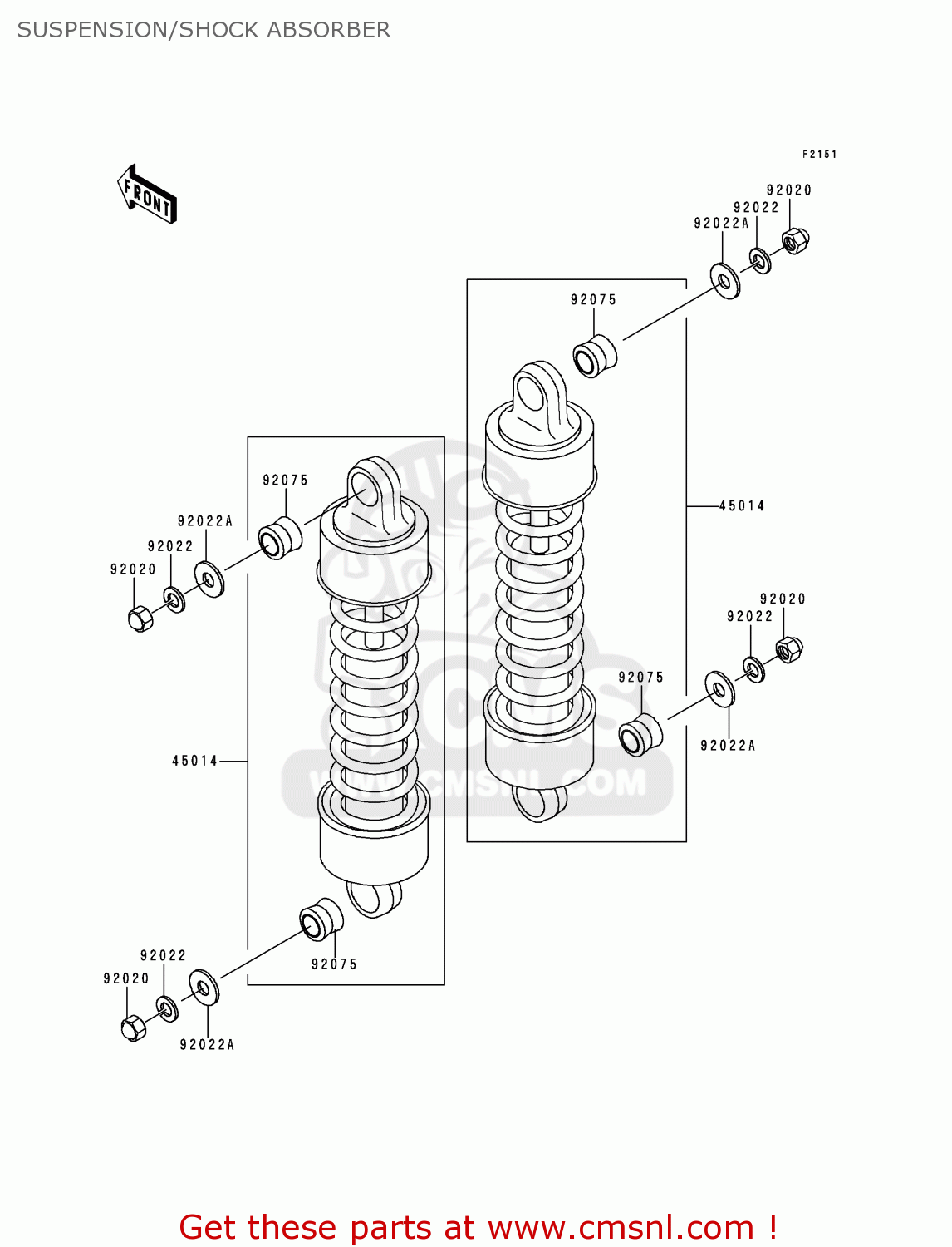 SUSPENSION/SHOCK ABSORBER VN1500D1 VN1500 CLASSIC 1996 EU UK FR NL AR FG GR IT NR SD SP ST
