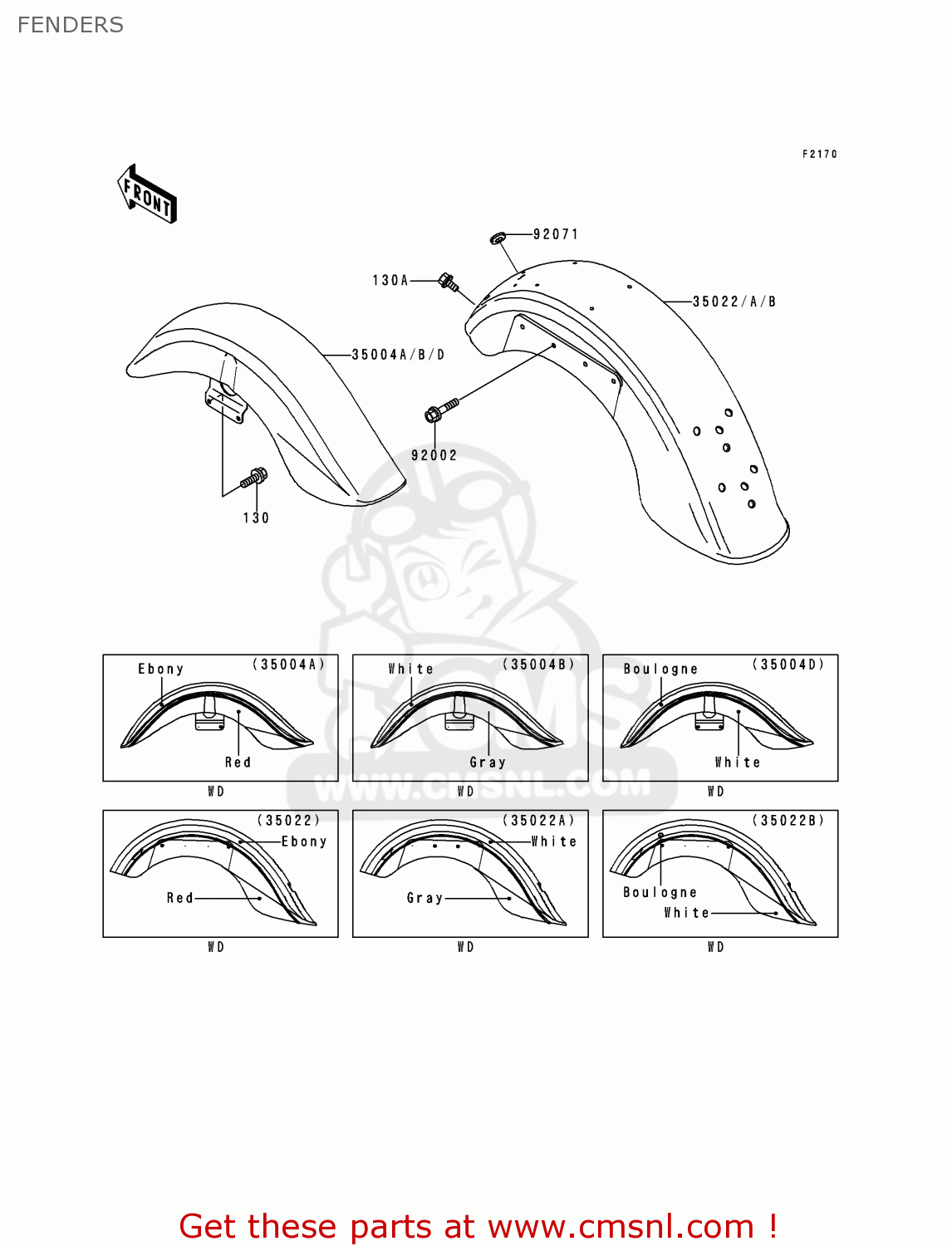 FENDERS VN1500D1 VN1500 CLASSIC 1996 EU UK FR NL AR FG GR IT NR SD SP ST