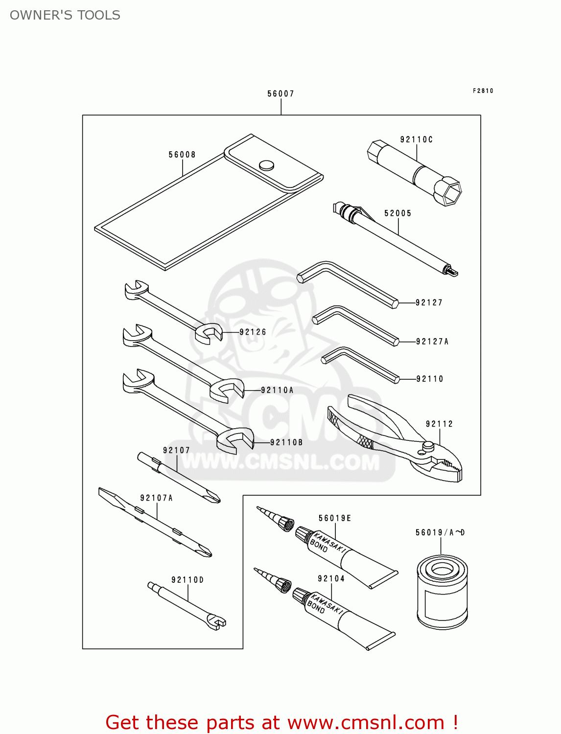 OWNER'S TOOLS VN1500D1 VN1500 CLASSIC 1996 EU UK FR NL AR FG GR IT NR SD SP ST