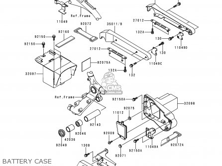 BATTERY CASE - VN1500D1 VN1500 CLASSIC 1996 EU UK FR NL AR FG GR IT NR SD SP ST