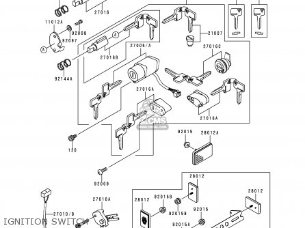 IGNITION SWITCH - VN1500D1 VN1500 CLASSIC 1996 EU UK FR NL AR FG GR IT NR SD SP ST