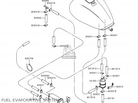 FUEL EVAPORATIVE SYSTEM - VN1500D1 VULCAN 1500 CLASSIC 1996 USA CALIFORNIA CANADA