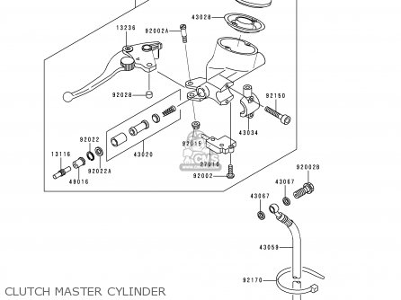 CLUTCH MASTER CYLINDER - VN1500D1 VULCAN 1500 CLASSIC 1996 USA CALIFORNIA CANADA