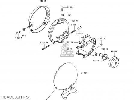 HEADLIGHT(S) - VN1500D1 VULCAN 1500 CLASSIC 1996 USA CALIFORNIA CANADA