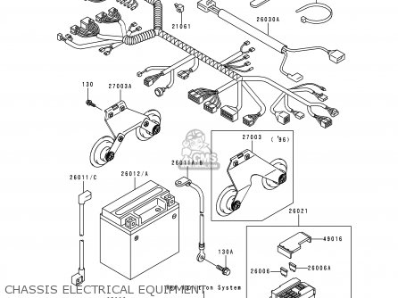 CHASSIS ELECTRICAL EQUIPMENT - VN1500D1 VULCAN 1500 CLASSIC 1996 USA CALIFORNIA CANADA