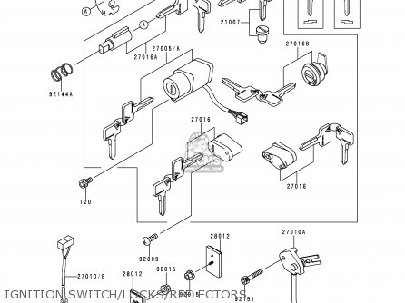 IGNITION SWITCH/LOCKS/REFLECTORS - VN1500D1 VULCAN 1500 CLASSIC 1996 USA CALIFORNIA CANADA