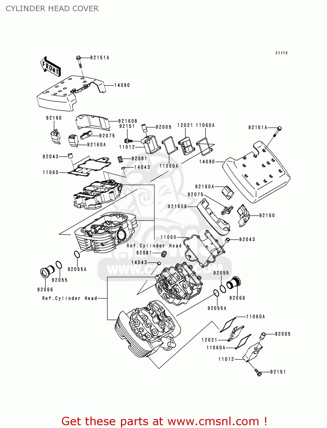 CYLINDER HEAD COVER VN1500D2 VN1500 CLASSIC 1997 EURO UK FR NL AR FG GR IT NR SD ST