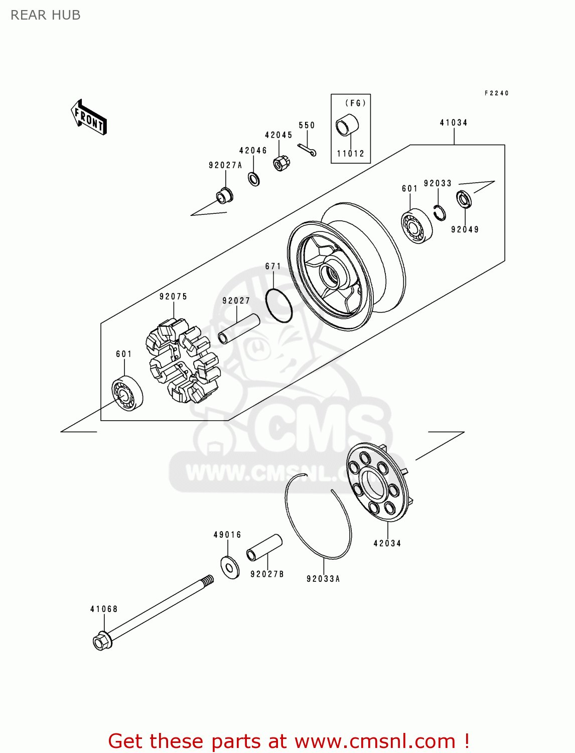REAR HUB VN1500D2 VN1500 CLASSIC 1997 EURO UK FR NL AR FG GR IT NR SD ST