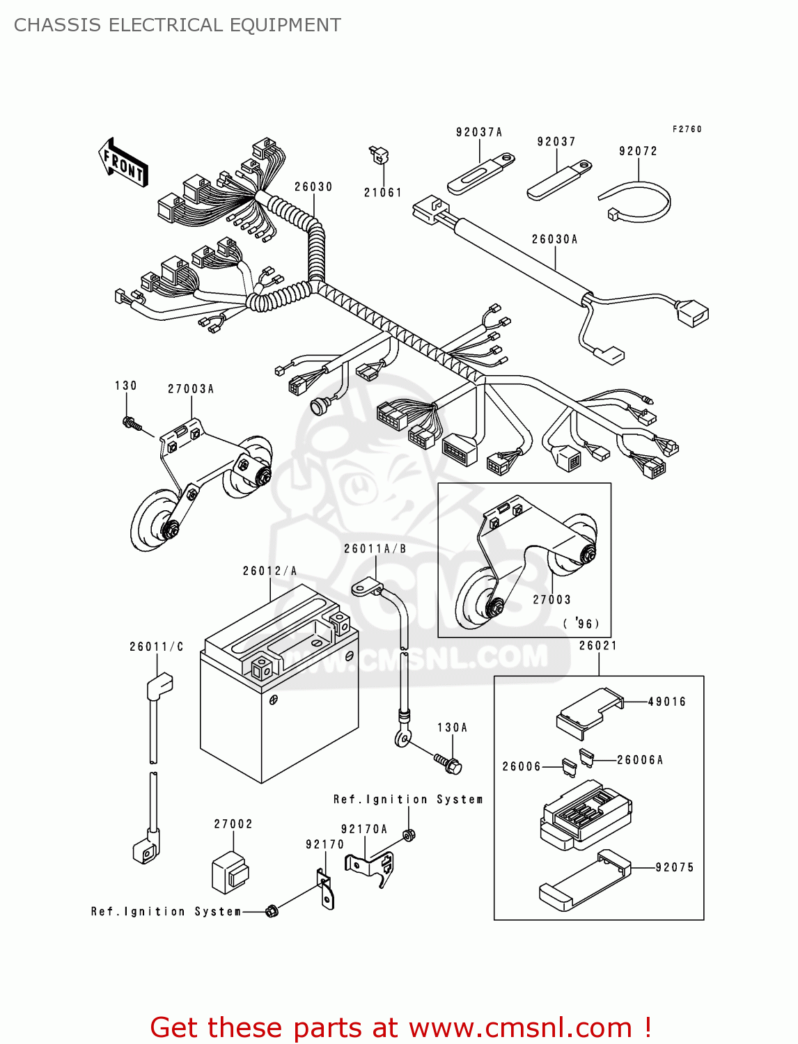 CHASSIS ELECTRICAL EQUIPMENT VN1500D2 VN1500 CLASSIC 1997 EURO UK FR NL AR FG GR IT NR SD ST