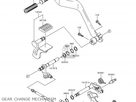 GEAR CHANGE MECHANISM - VN1500D2 VN1500 CLASSIC 1997 EURO UK FR NL AR FG GR IT NR SD ST