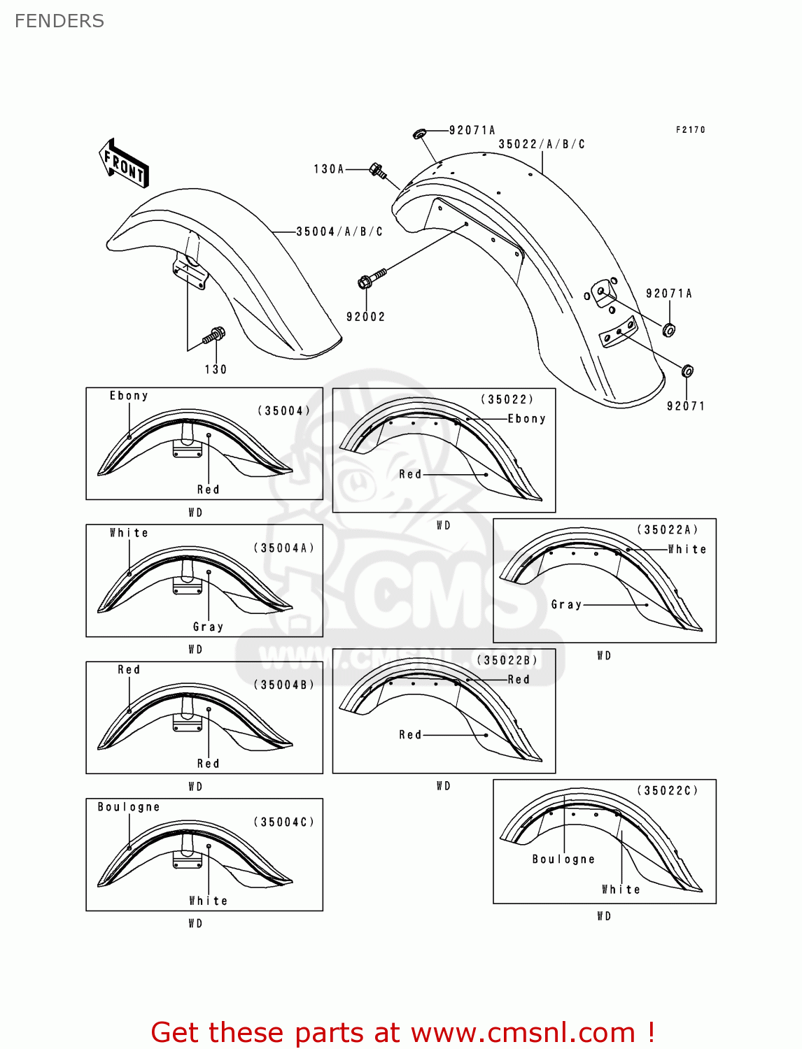 FENDERS VN1500D2 VULCAN 1500 CLASSIC 1997 USA CALIFORNIA CANADA