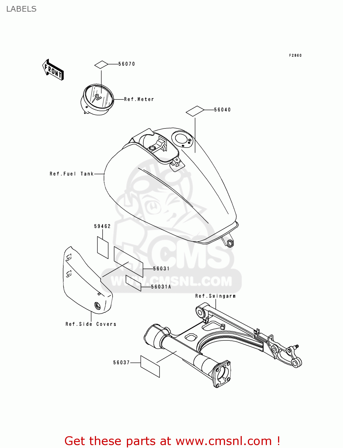 LABELS VN1500D2 VULCAN 1500 CLASSIC 1997 USA CALIFORNIA CANADA
