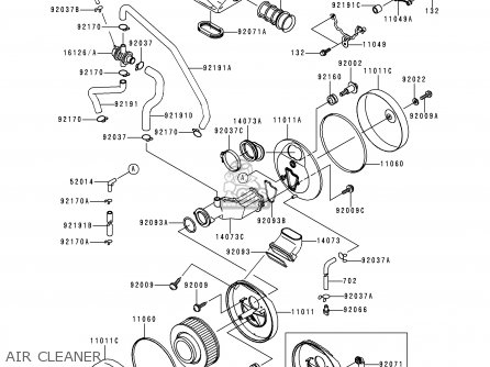 AIR CLEANER - VN1500D2 VULCAN 1500 CLASSIC 1997 USA CALIFORNIA CANADA