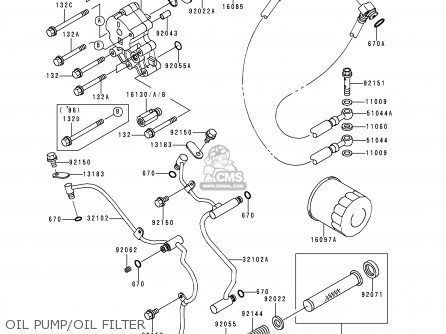 OIL PUMP/OIL FILTER - VN1500D2 VULCAN 1500 CLASSIC 1997 USA CALIFORNIA CANADA