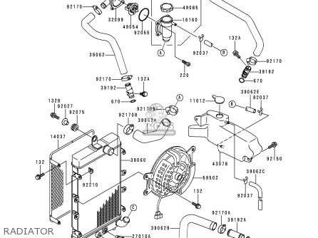 RADIATOR - VN1500D2 VULCAN 1500 CLASSIC 1997 USA CALIFORNIA CANADA