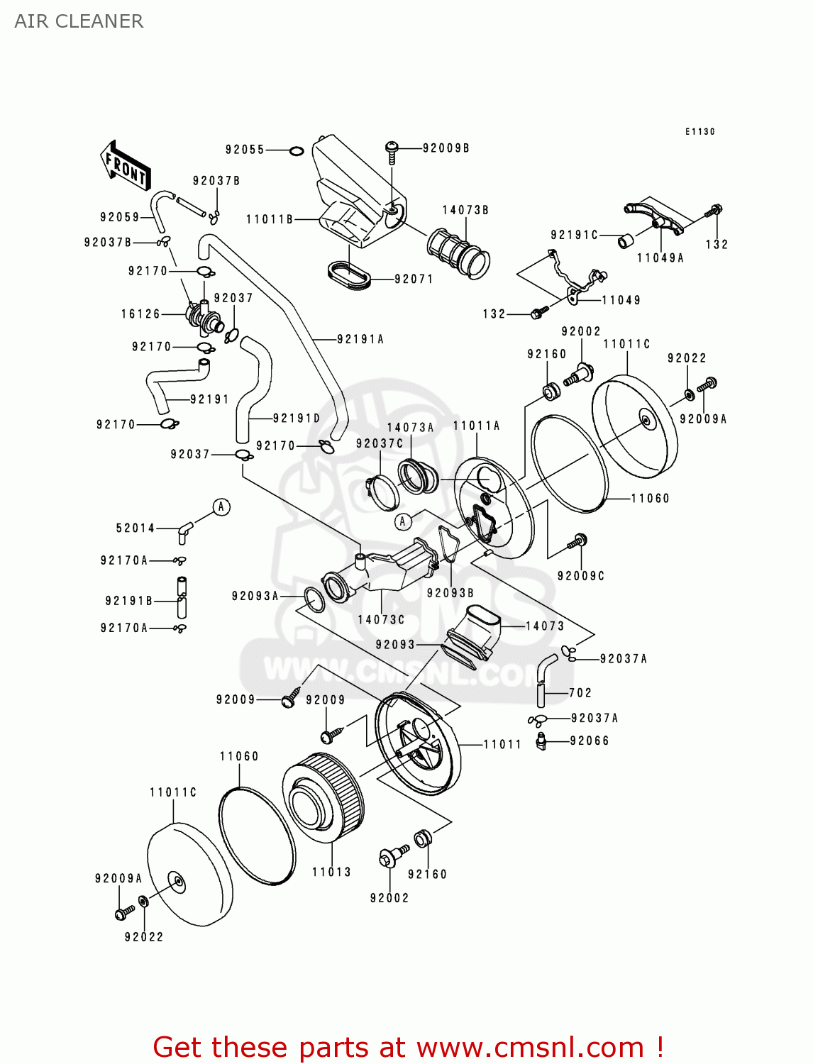 AIR CLEANER VN1500D2A VN1500 CLASSIC 1997 EUROPE FR NL AR FG GR NR SD ST