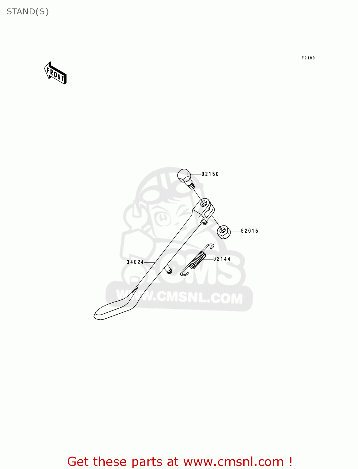 STAND(S) VN1500D2A VN1500 CLASSIC 1997 EUROPE FR NL AR FG GR NR SD ST