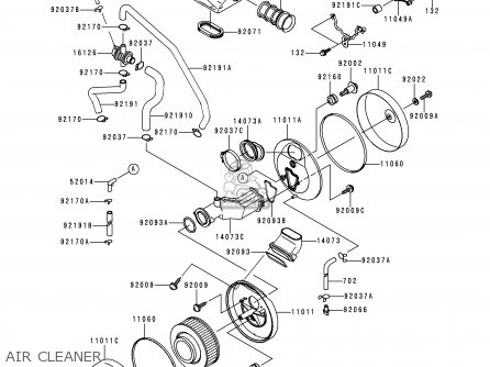 AIR CLEANER - VN1500D2A VN1500 CLASSIC 1997 EUROPE FR NL AR FG GR NR SD ST