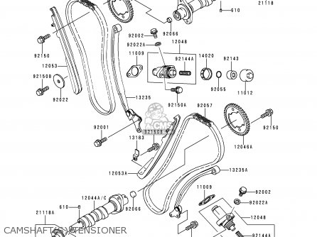 CAMSHAFT(S)/TENSIONER - VN1500D2A VN1500 CLASSIC 1997 EUROPE FR NL AR FG GR NR SD ST