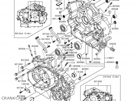 CRANKCASE - VN1500D2A VN1500 CLASSIC 1997 EUROPE FR NL AR FG GR NR SD ST
